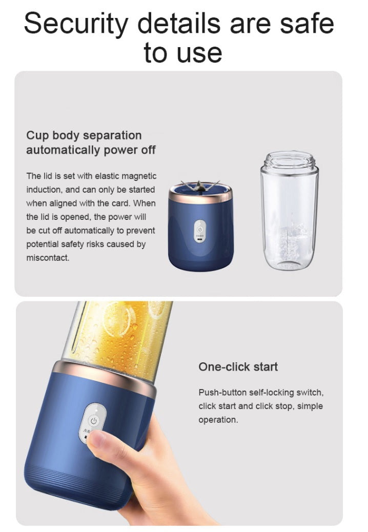 Electric Juicer Cup 6 Blades Hign Speed Blender