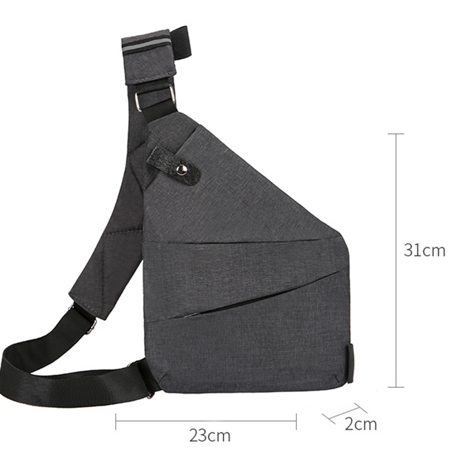Men's Trend Crossbody Shoulder Bag Dark Grey by Stylish Splash